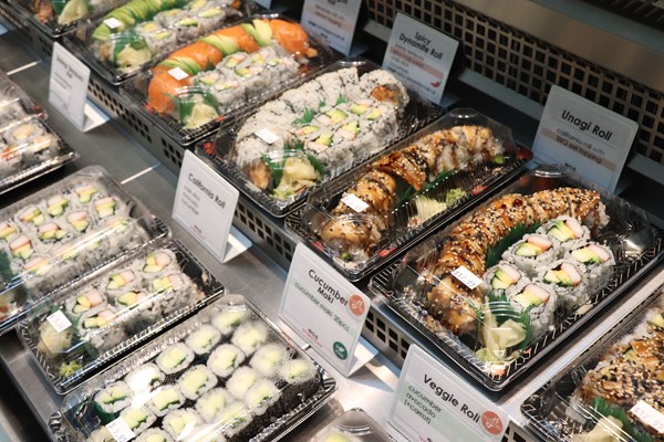 Several sushi options looking delicious