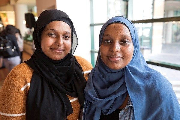 Two young women.