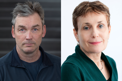 Headshots of Dr. Jason Moffat (left) and Dr. Daniela Rotin (right)