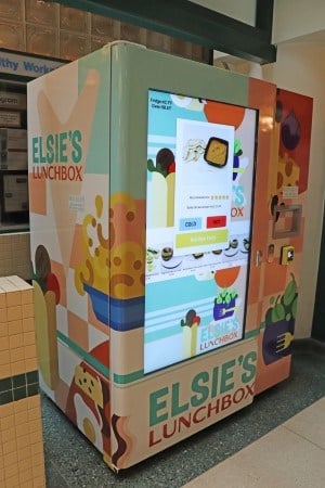 Automated vending machine in the Atrium of the hospital.