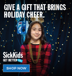 Give a gift that brings holiday cheer. Shop now on the SickKids Get Better shop 