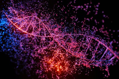 Artistic rendering of a DNA helix