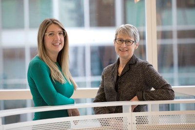 Photo of Sarah Carsley and Patricia Parkin at SickKids