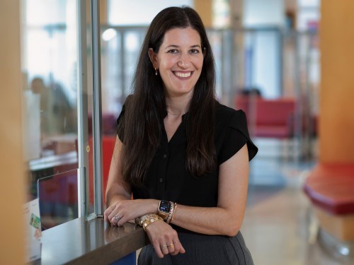 Bailey in the Sears Cancer Clinic