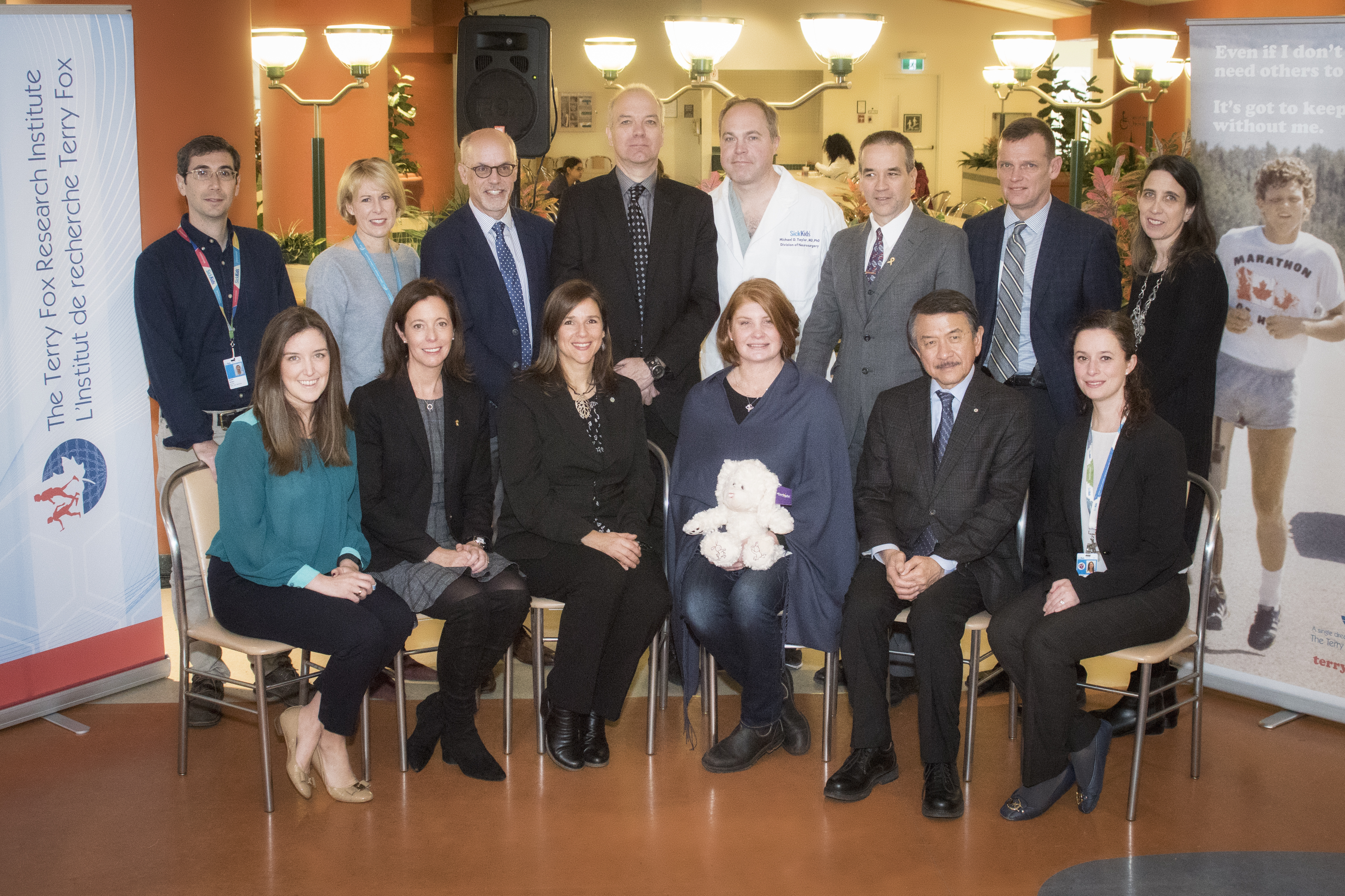 Dr. David Malkin and other team members pose at PROFYLE launch