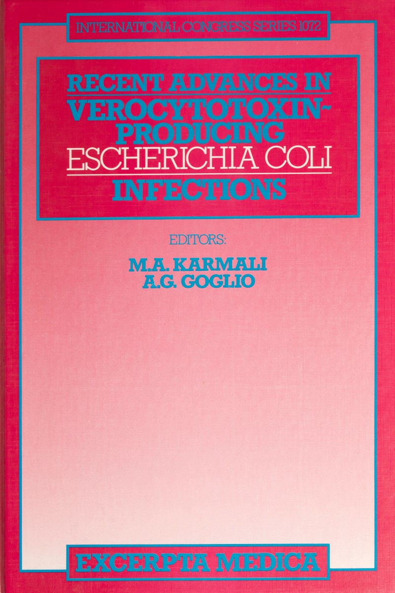 The cover of Recent advances in verocytotoxin producing escheriachia coli